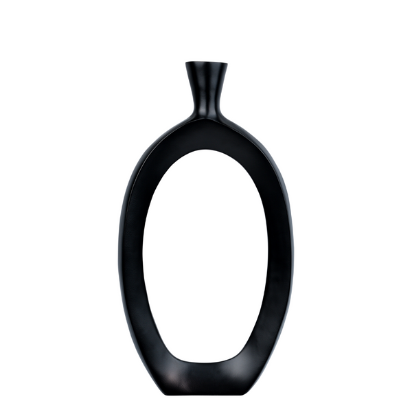 vtwonen Sia Deco - Grote Gatenvaas - Zwart - IJzer - H64