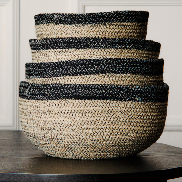 Vtwonen Sia Deco - Lijnmanden - Grijs - Jute - H10