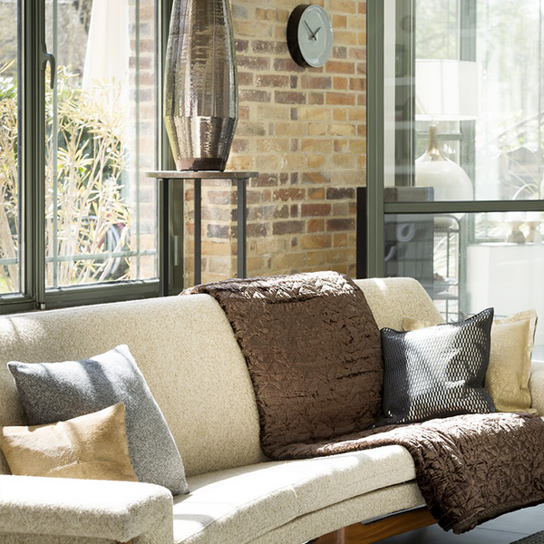 Vtwonen Sia Deco - Sissi Kussen - Bruin - Polyester - H1