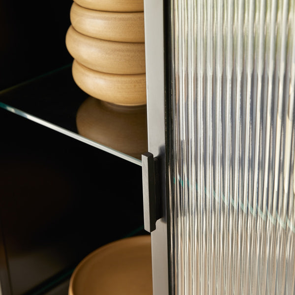 Vtwonen Tikamoon Emil - Hoge Metalen Vitrine - Zwart