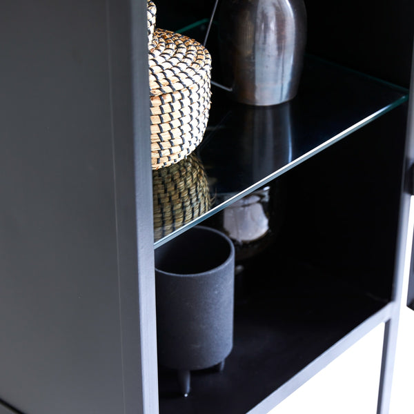 Vtwonen Tikamoon Lison - Metalen Vitrine - Zwart