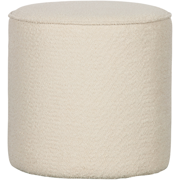 vtwonen WOOOD poef hoog Sara - Boucle - Creme - 46x46x46