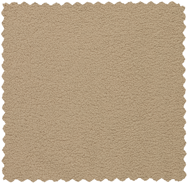 Vtwonen WOOOD Poef Laag Sara - Teddy - Zand - 36xØ60cm