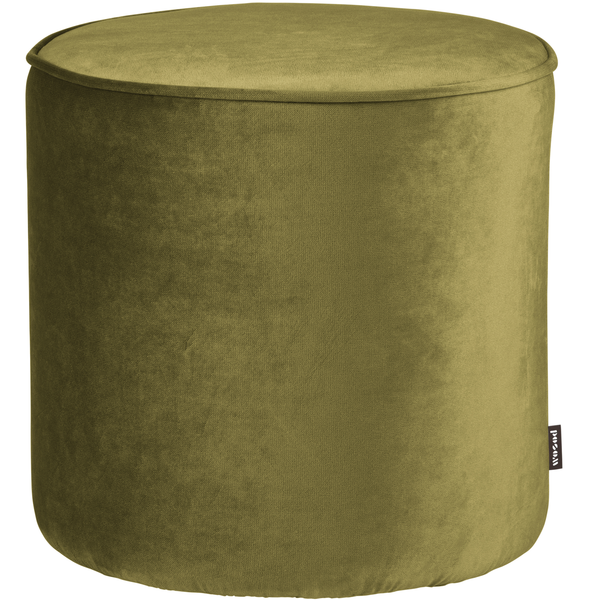 vtwonen WOOOD poef laag Sara - Velvet - Army - 46xØ46cm
