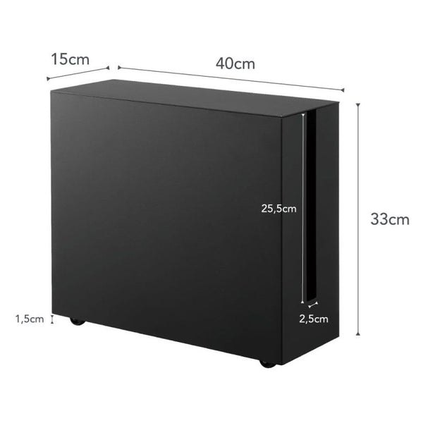 Vtwonen Yamazaki Kabelbox Met Wielen - Tower - Zwart