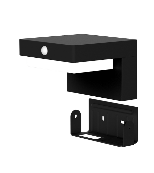 Vtwonen Wandlamp Zwart Solar Voor Buiten – Oplaadbaar – Werkt Op Zonne-energie