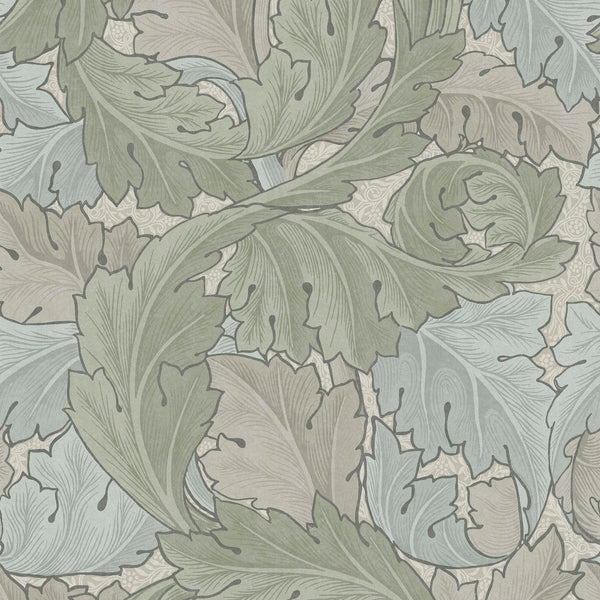 Vtwonen William Morris At Home Vliesbehang Acanthus Sage & Duck Egg