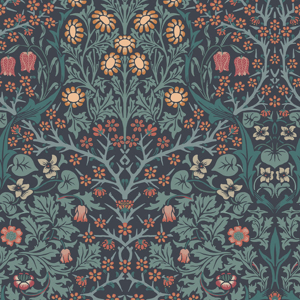 vtwonen William Morris at Home vliesbehang Blackthorn Navy