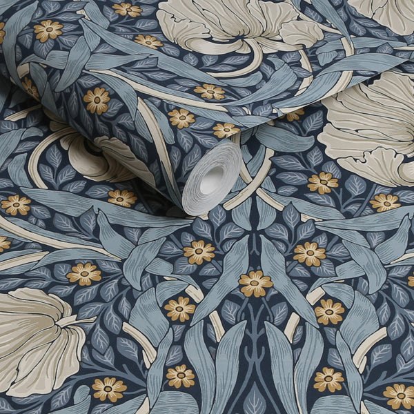 Vtwonen William Morris At Home Vliesbehang Pimpernel Blue