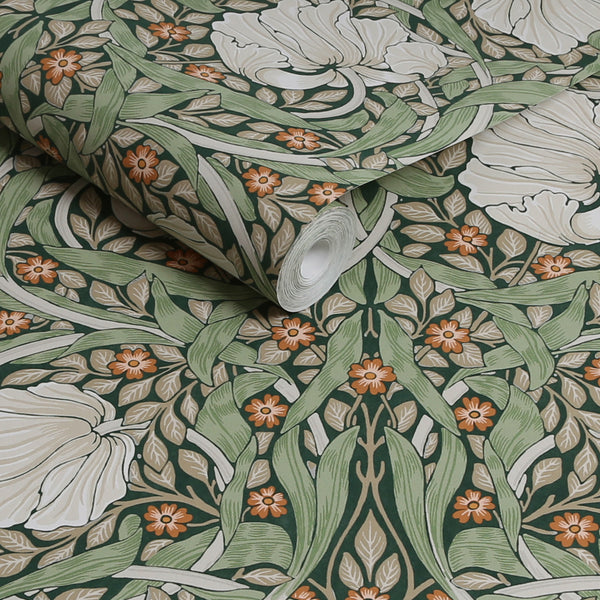 Vtwonen William Morris At Home Vliesbehang Pimpernel Green