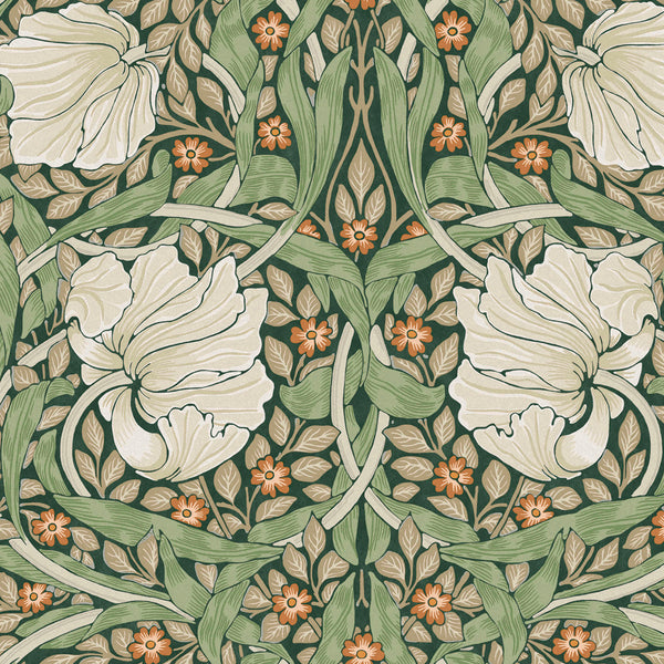 Vtwonen William Morris At Home Vliesbehang Pimpernel Green