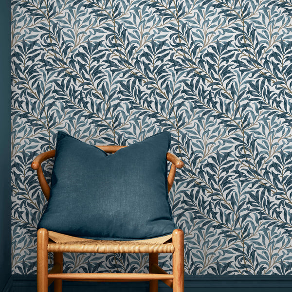 Vtwonen William Morris At Home Vliesbehang Willow Bough White & Blues