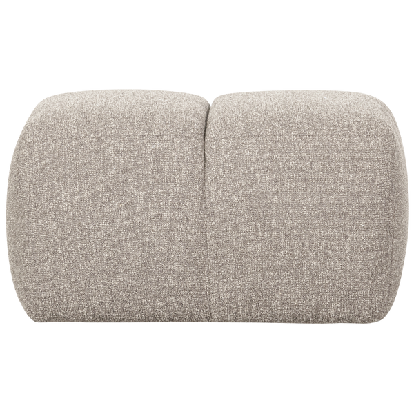 vtwonen WOOOD Mojo poef - Bouclé - Beige Melange - 80x60x45