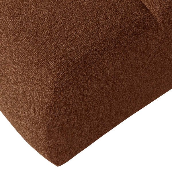Vtwonen WOOOD Mojo Poef - Bouclé - Roest Bruin Melange - 80x60x45