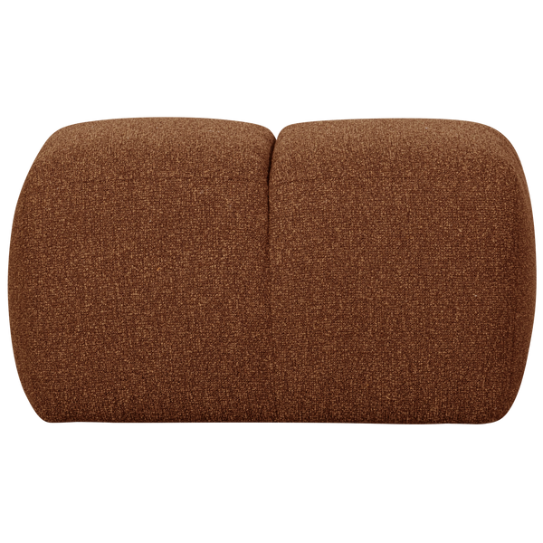 vtwonen WOOOD Mojo poef - Bouclé - Roest Bruin Melange - 80x60x45