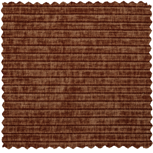 Vtwonen WOOOD Mojo Poef - Ribstof - Roest Bruin - 80x60x45