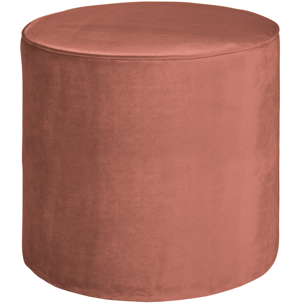 vtwonen WOOOD poef hoog Sara - Velvet - Oud Roze - 46x46x46