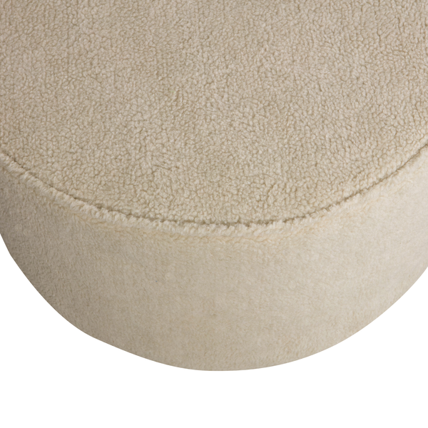 Vtwonen WOOOD Poef Laag Sara - Teddy - Off White - 36x60x60