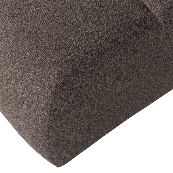 Vtwonen WOOOD Poef Mojo - Bouclé - Bruin Melange - 80x60x45