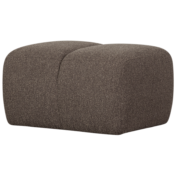 Vtwonen WOOOD Poef Mojo - Bouclé - Bruin Melange - 80x60x45