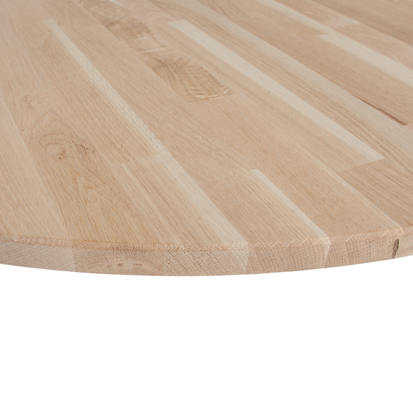 Vtwonen WOOOD Tafelblad Rond Tablo - Eiken - Onbehandeld - 2 4x120x120