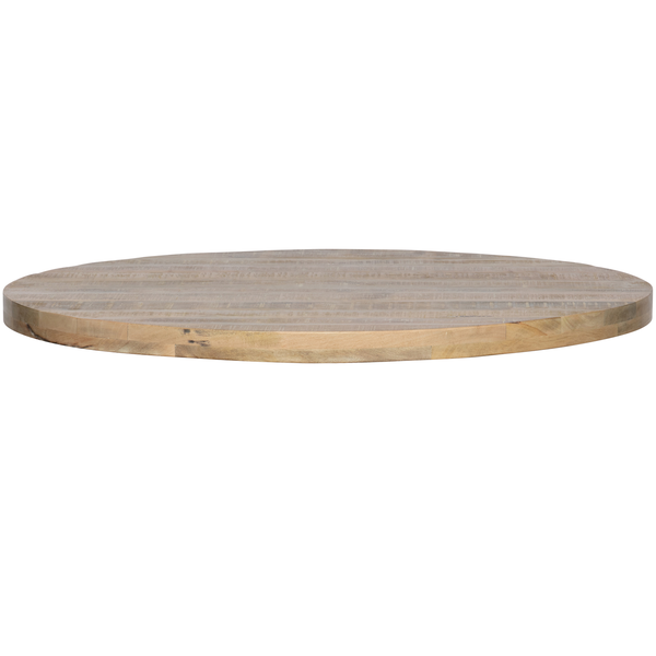 vtwonen WOOOD tafelblad rond Tablo - Mango - White Wash - 120x120