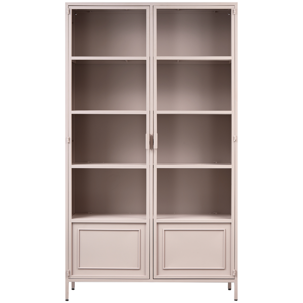 vtwonen WOOOD vitrinekast Ronja - Metaal - Soft Pink - 189x110x43