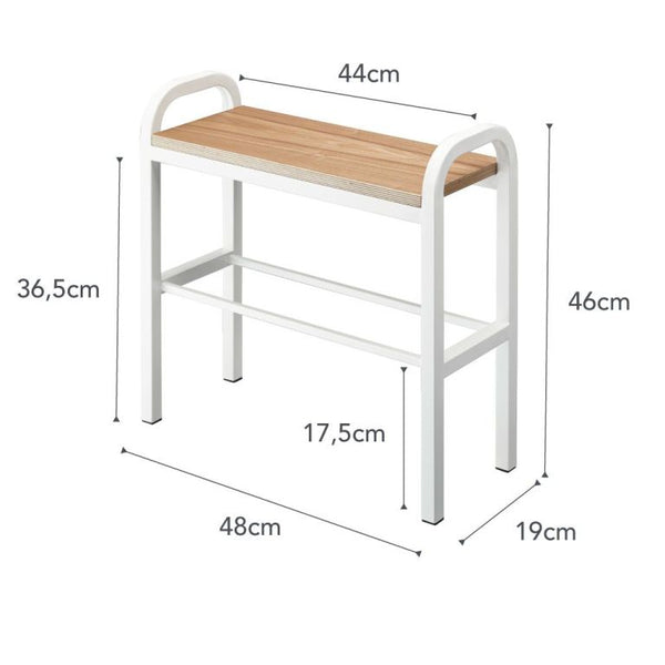 Vtwonen Yamazaki Schoenenrek Met Houten Plank - Tower - Wit