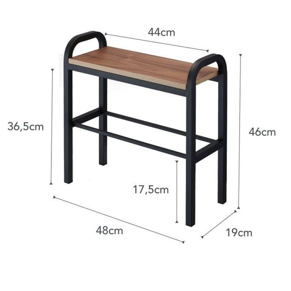 Vtwonen Yamazaki Schoenenrek Met Houten Plank - Tower - Zwart