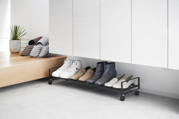 Vtwonen Yamazaki Schoenenrek Met Wielen - Tower - Zwart