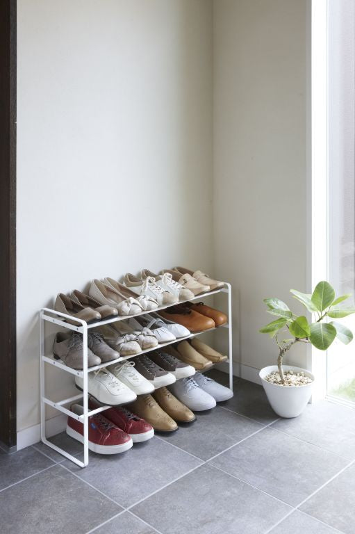 Vtwonen Yamazaki Schoenenrek Uitschuifbaar - Frame - 3 Niveaus - Wit