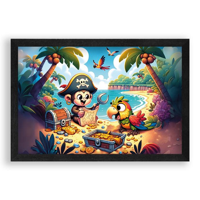 Walljar Avontuurlijke Schattenjacht Met Aapje En Papegaai