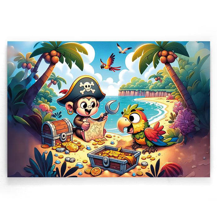 walljar Avontuurlijke schattenjacht met aapje en papegaai