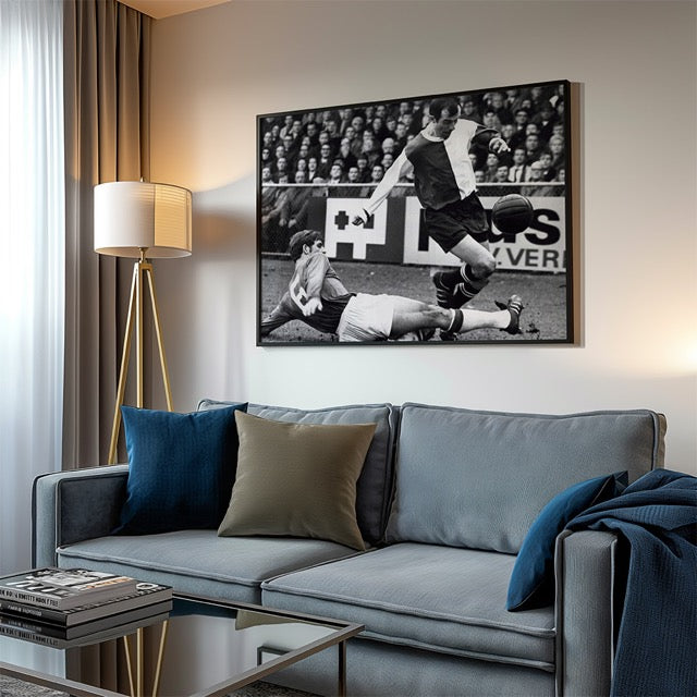 Walljar Coen Moulijn Actie AZ - Feyenoord 1969 Poster