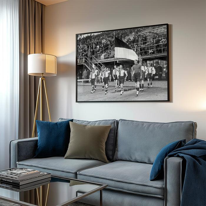 Walljar Eerste Feyenoord Elftal Opening Van Het Stadion (De Kuip) 1937