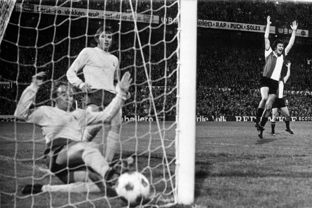 walljar Feyenoord - Tottenham Hotspur in UEFA cup 1974 (2-0) Wedstrijd