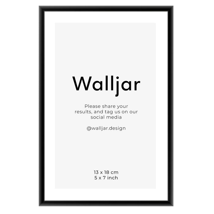 walljar Premium Aluminium Fotolijst Zwart - 13 x 18 cm