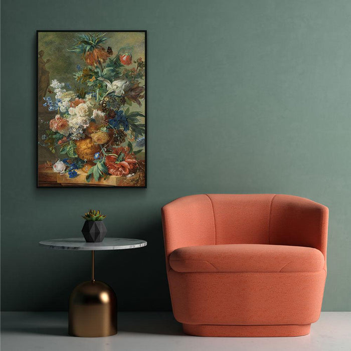 Walljar Van Huysum - Stilleven Met Bloemen En Vlinders