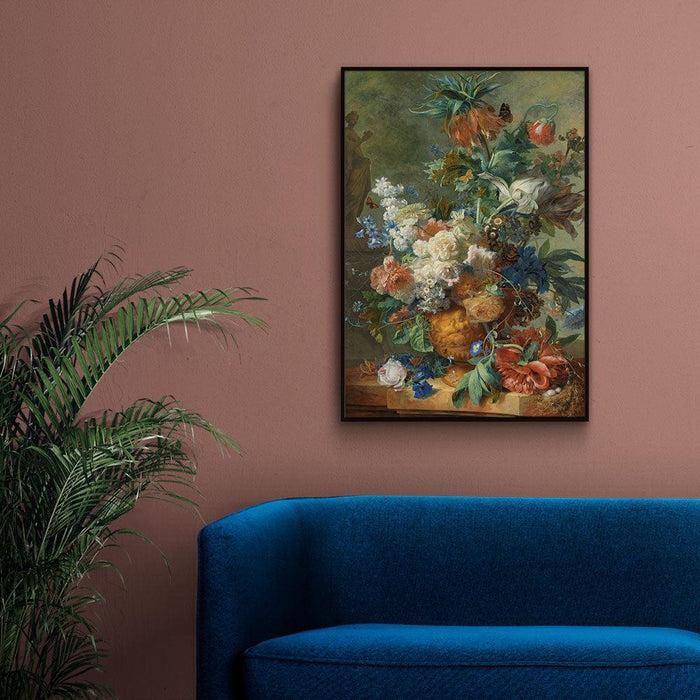 Walljar Van Huysum - Stilleven Met Bloemen En Vlinders
