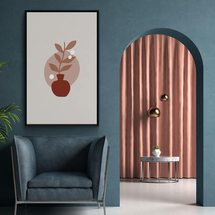 Walljar Abstract Leaf In Pot