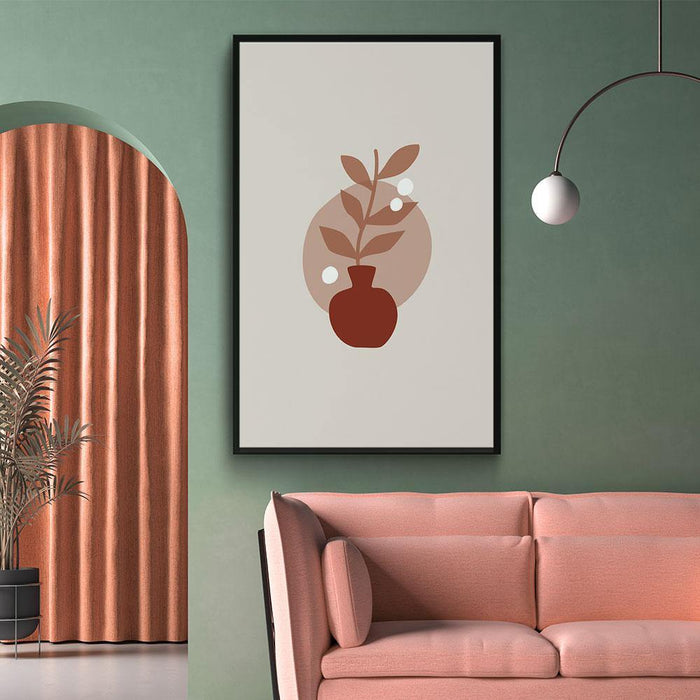 Walljar Abstract Leaf In Pot