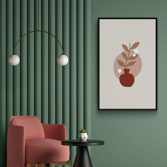 Walljar Abstract Leaf In Pot