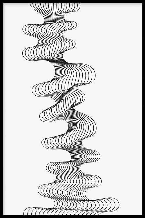 walljar Abstract Line Art III