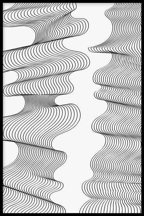 walljar Abstract Line Art IV