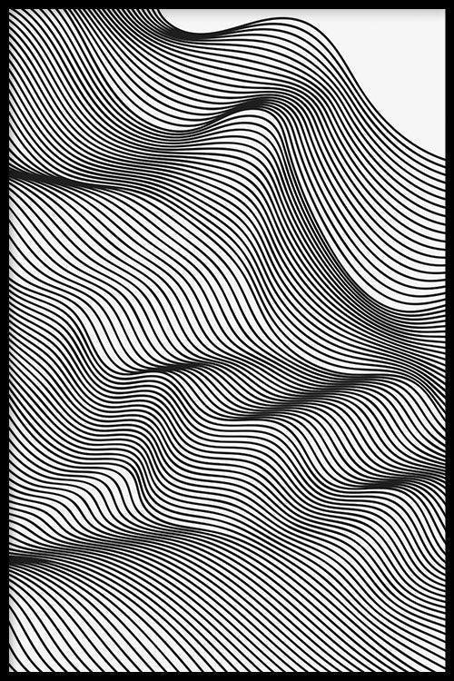 walljar Abstract Line Art V