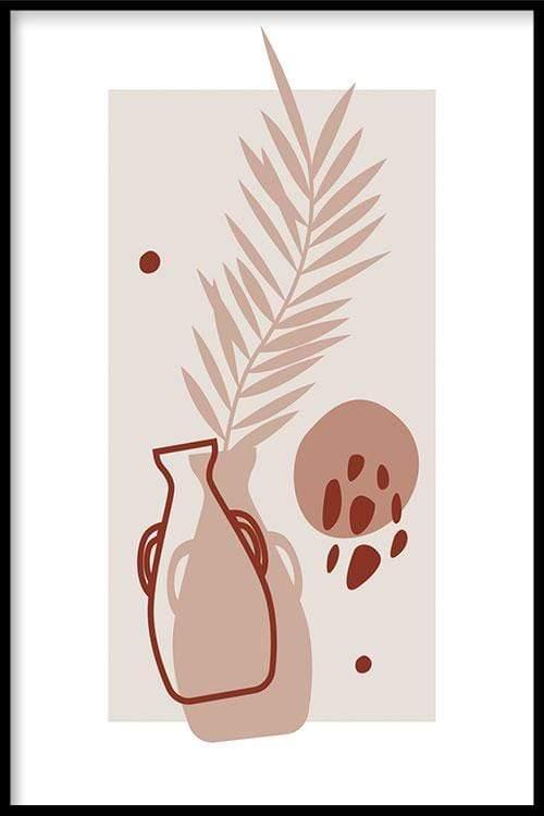 walljar Abstract Pot Shadow