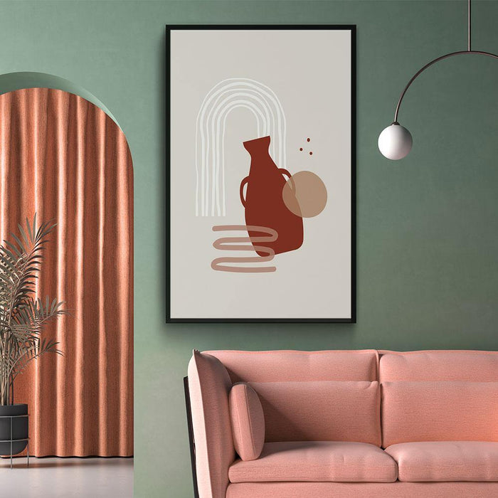 Walljar Abstract Pot Shape