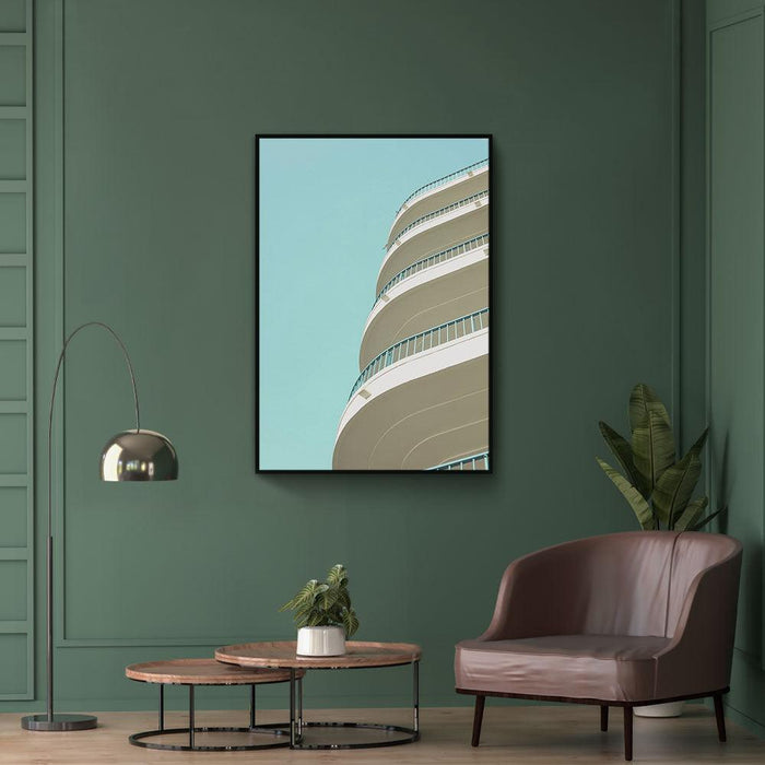 Walljar Abstract Wit Gebouw