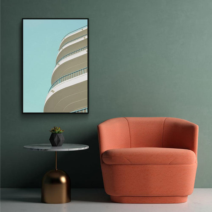 Walljar Abstract Wit Gebouw