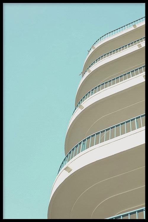 walljar Abstract Wit Gebouw